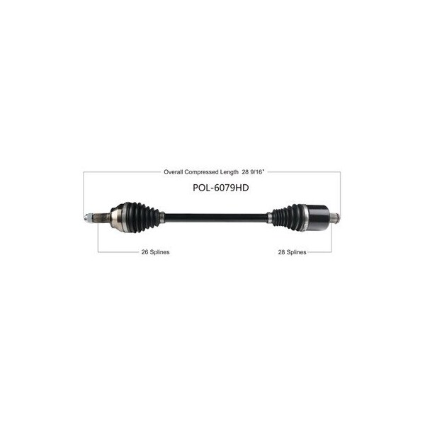 Wide Open Heavy Duty CV Axle for POL HD REAR L/R RZR XP/XP4 1000 18-19 POL-6079HD - main